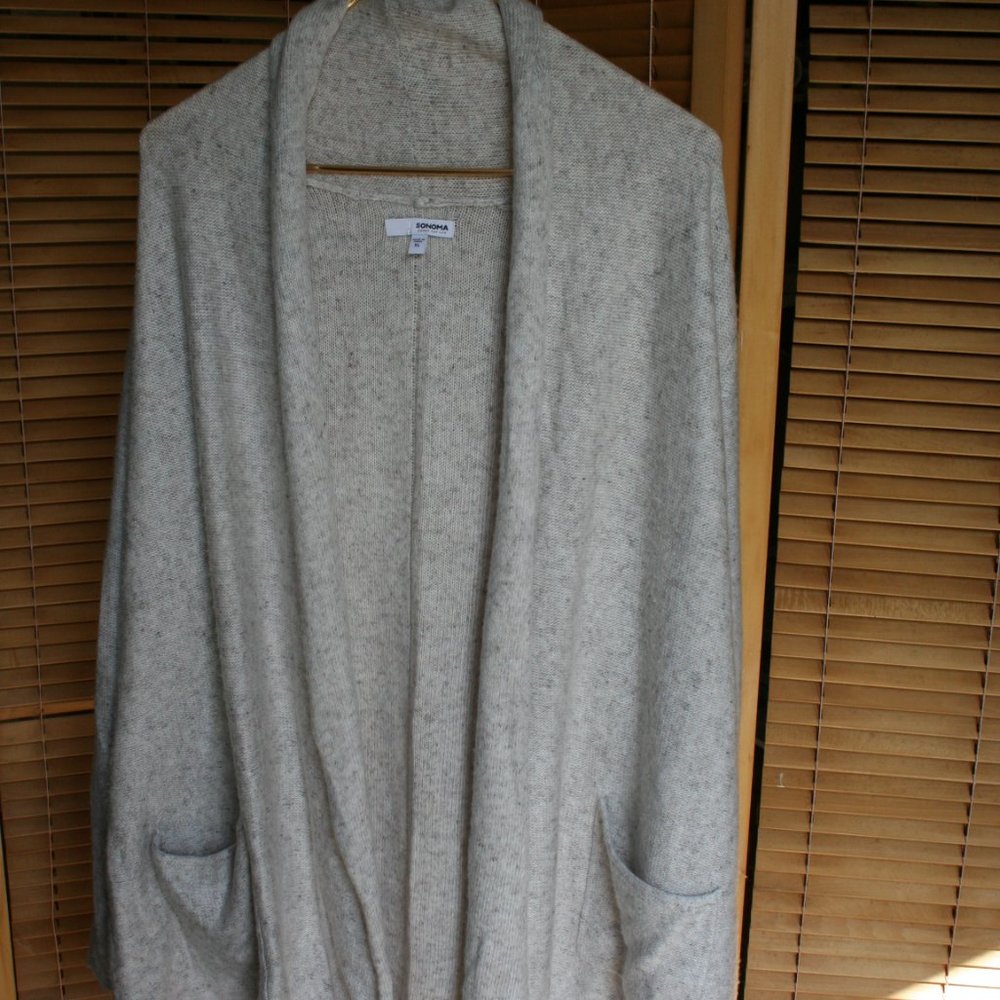 Sonoma Open Gray Sweater/Cardigan Size XL